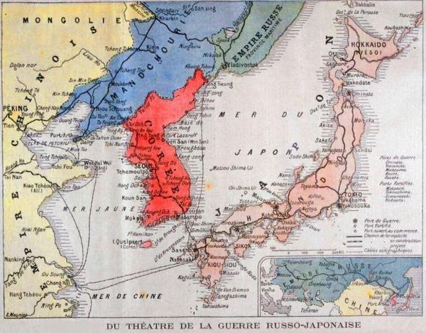 日俄战争海陆形势图