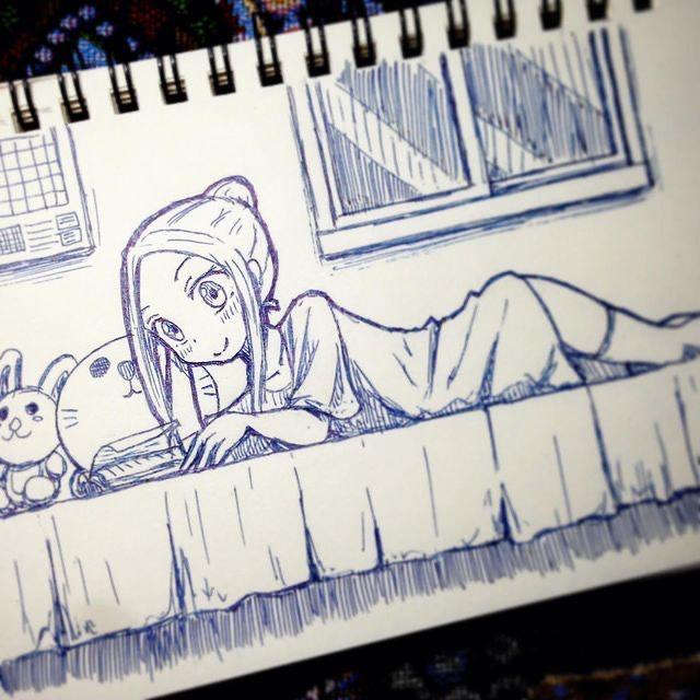 分享一组高木同学的素描插画看了之后你想学画画吗