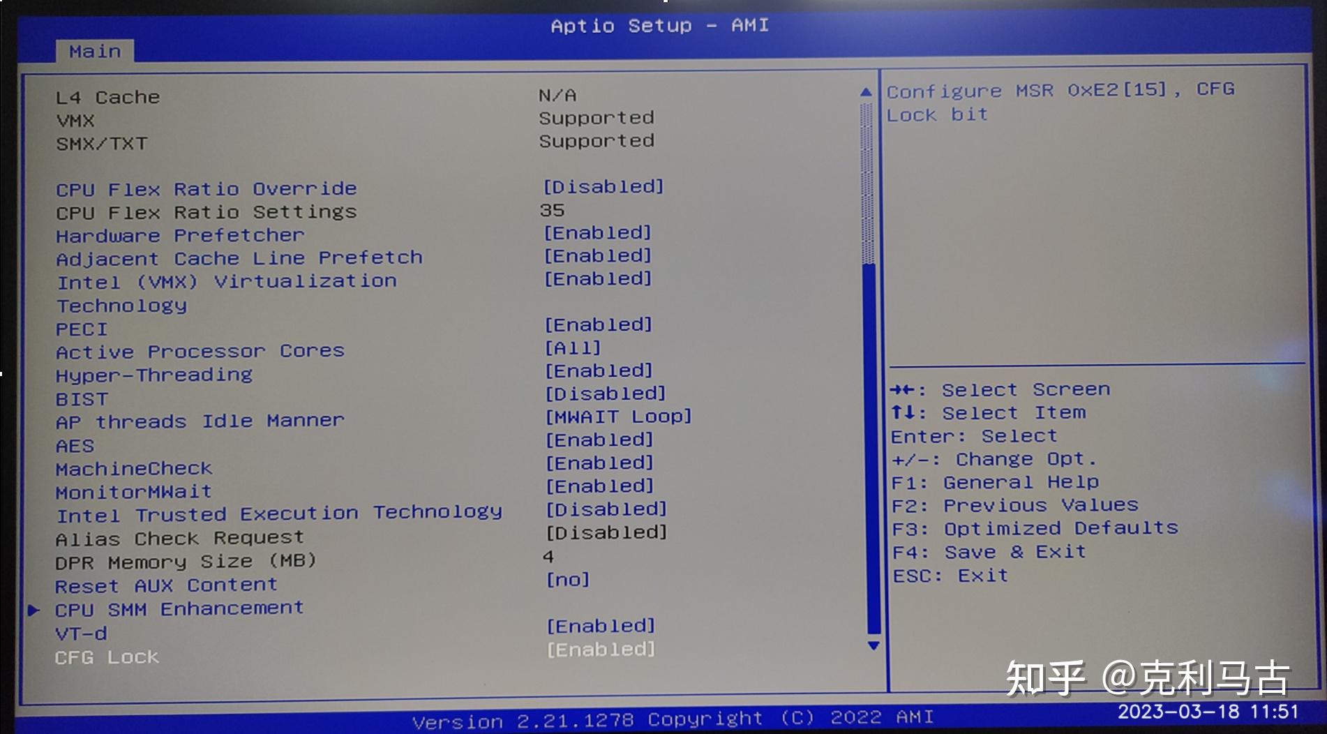 AMI BIOS 选项展示及部分解释(by ChatGPT) 知乎