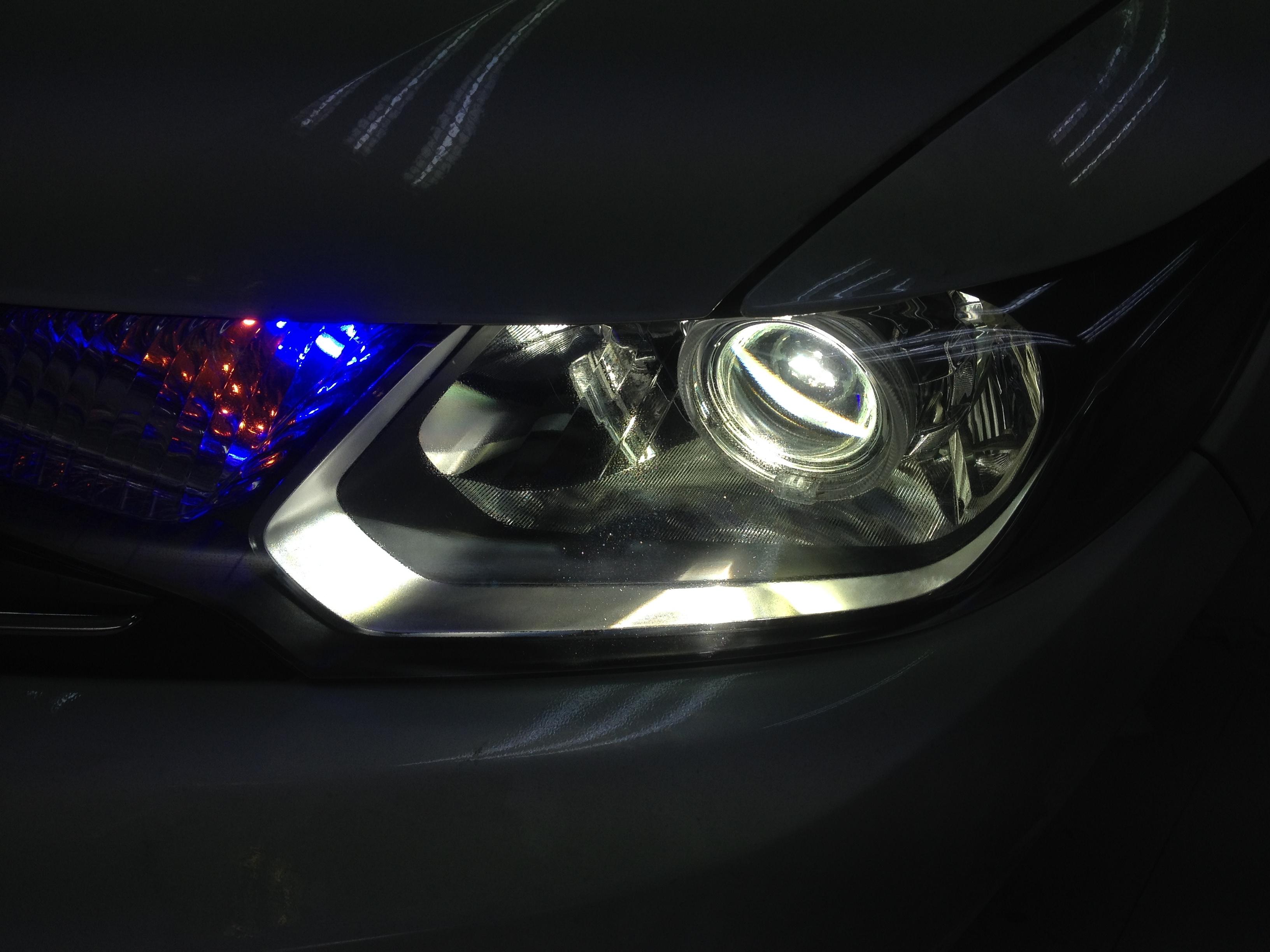 亿丰行汽车影音海水困杯中本田飞度大灯改装欧司朗大灯透镜