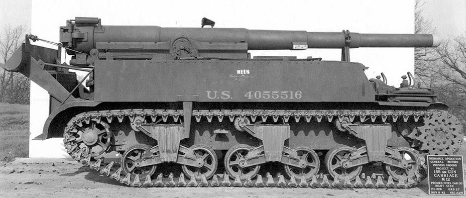 北美重锤m12自行火炮上