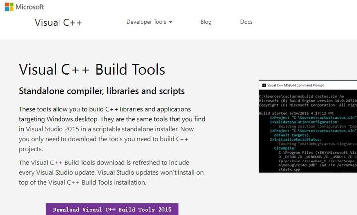 Python And Visual C Build Tools 知乎 Python And Visual C Build Tools 知乎