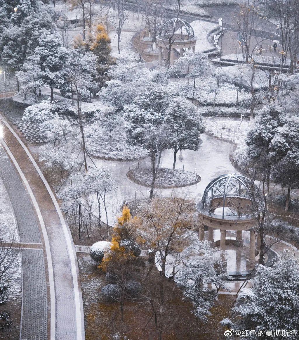 四川成都最近的雪景图片