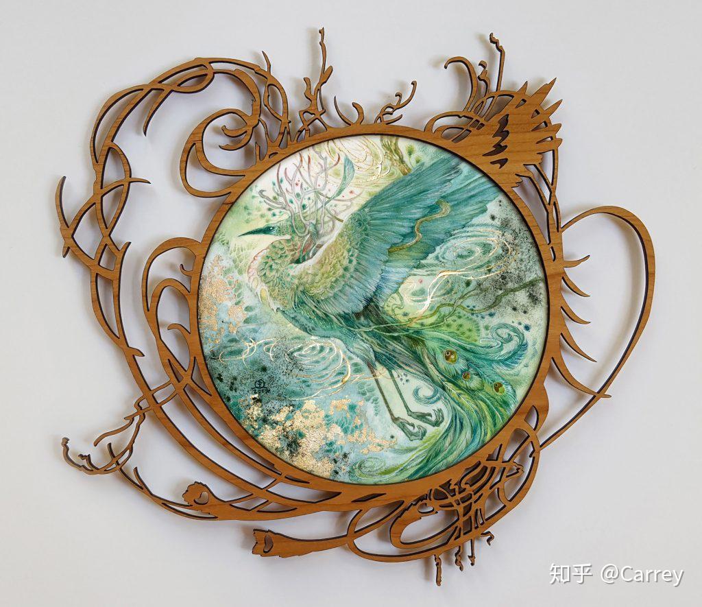 激光切割名画裱框溢出相框的艺术