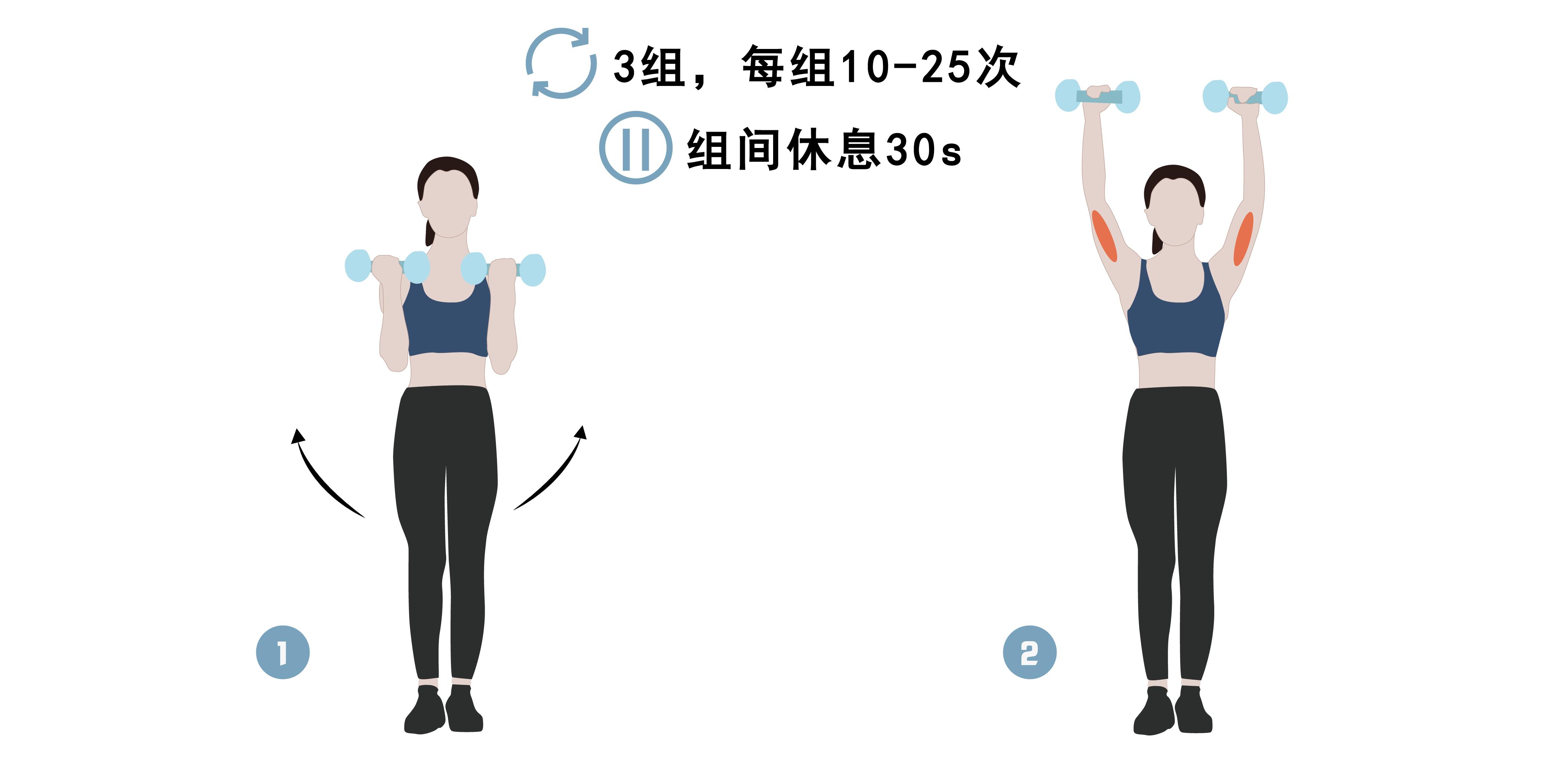 6个小哑铃手臂锻炼动作