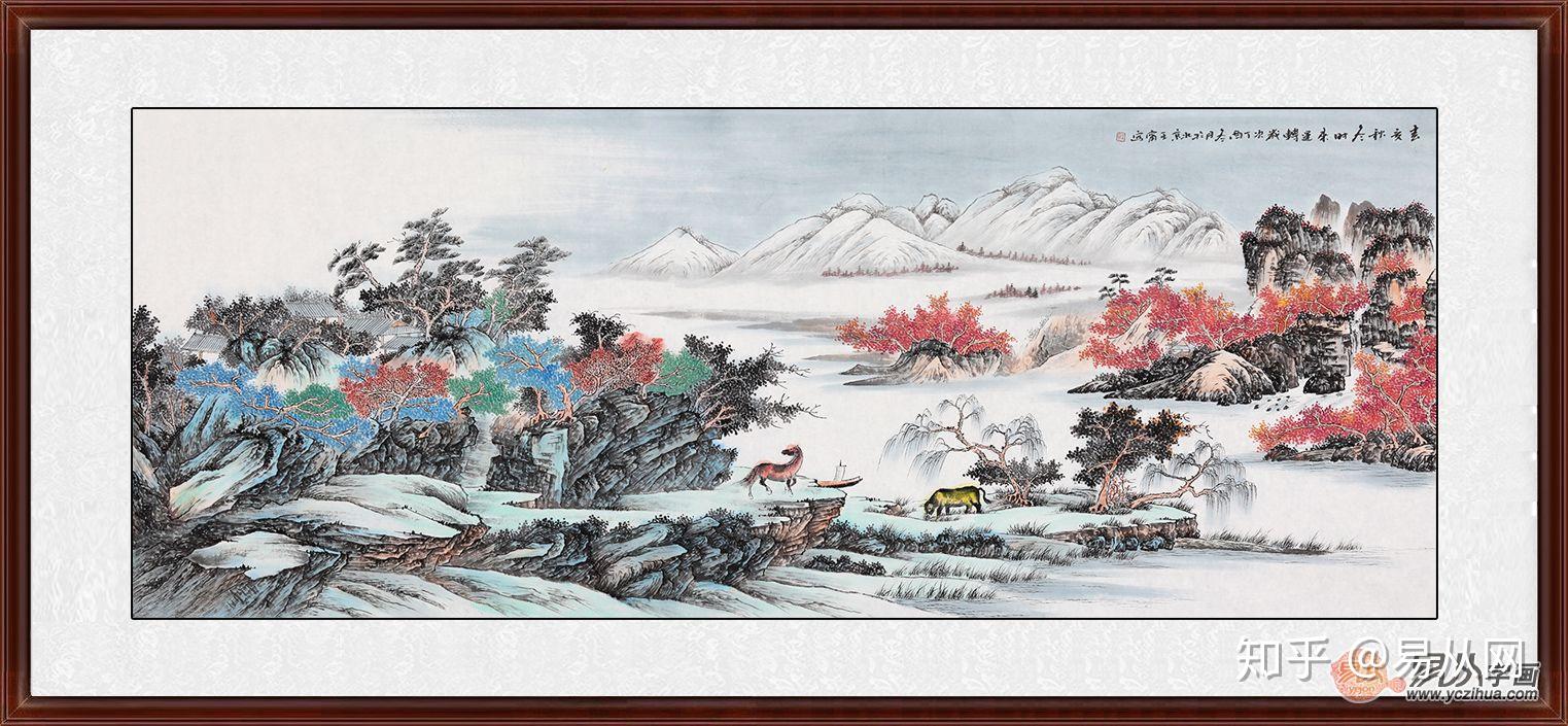 王宁《春夏秋冬时来运转》图山水画精品力作鉴赏