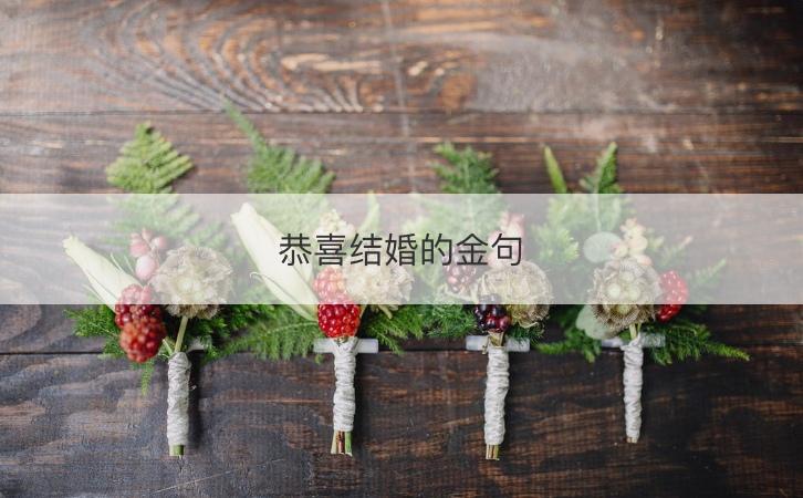 恭喜結婚的金句有哪些