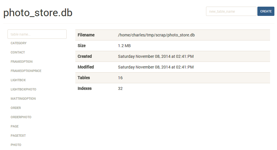 Web Sqlite