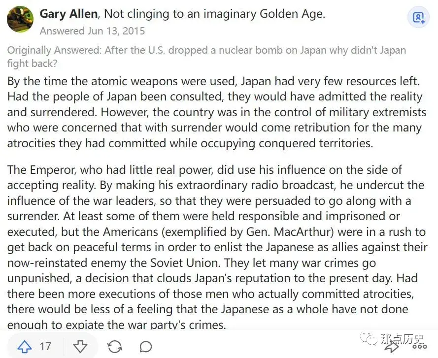 美国向日本投下原子弹后日本为什么不反击