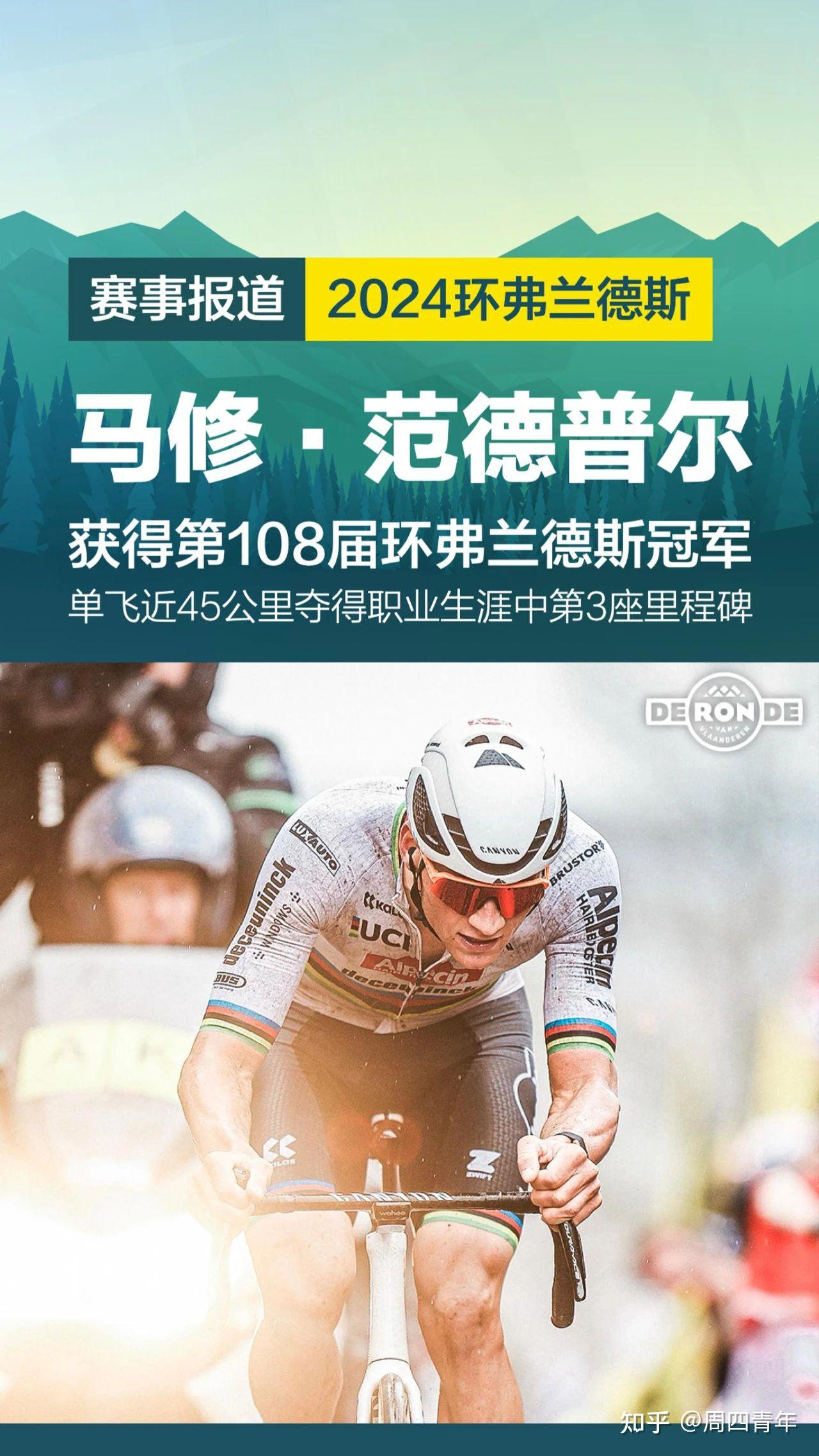 马修范德普尔天神附体单飞45公里拿下2024第108届环弗兰德斯