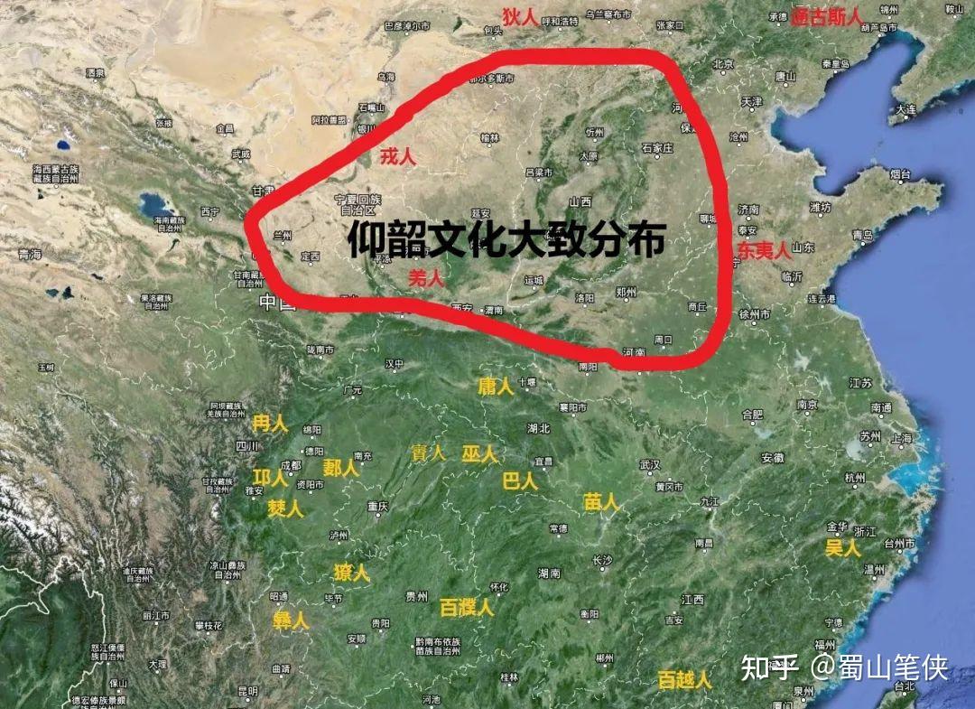 渭河平原,后来,他们沿着黄河进入了河南地区,创造了典型的仰韶文化