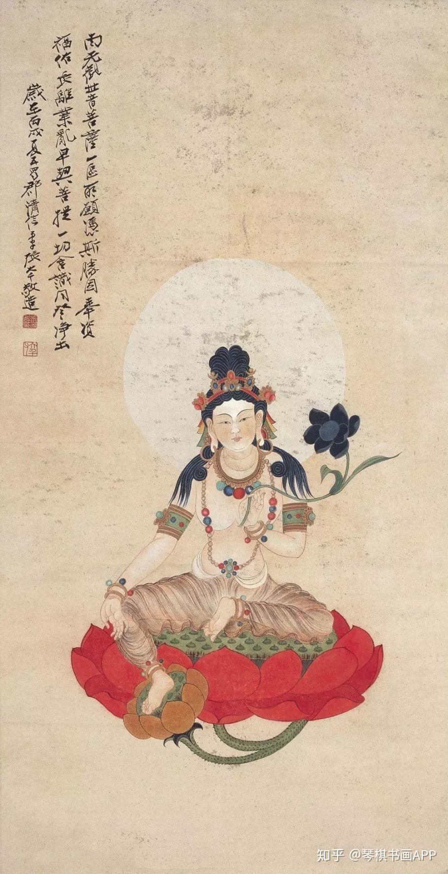 张大千画佛像，佛光普照阿弥陀佛！ - 知乎