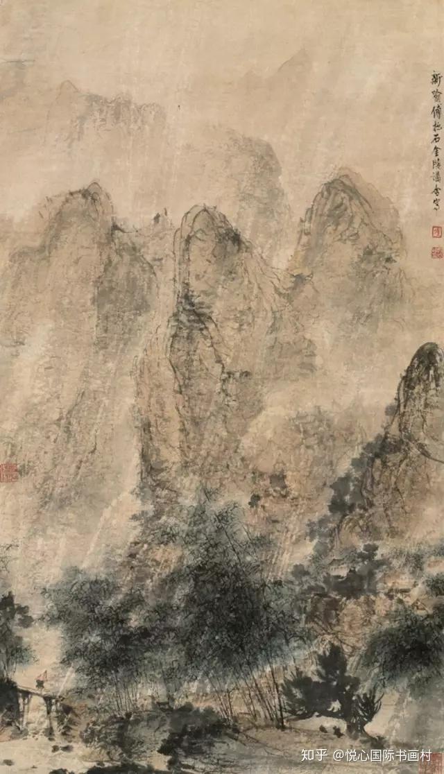 悦心赏析傅抱石修伞铺走出来的画家