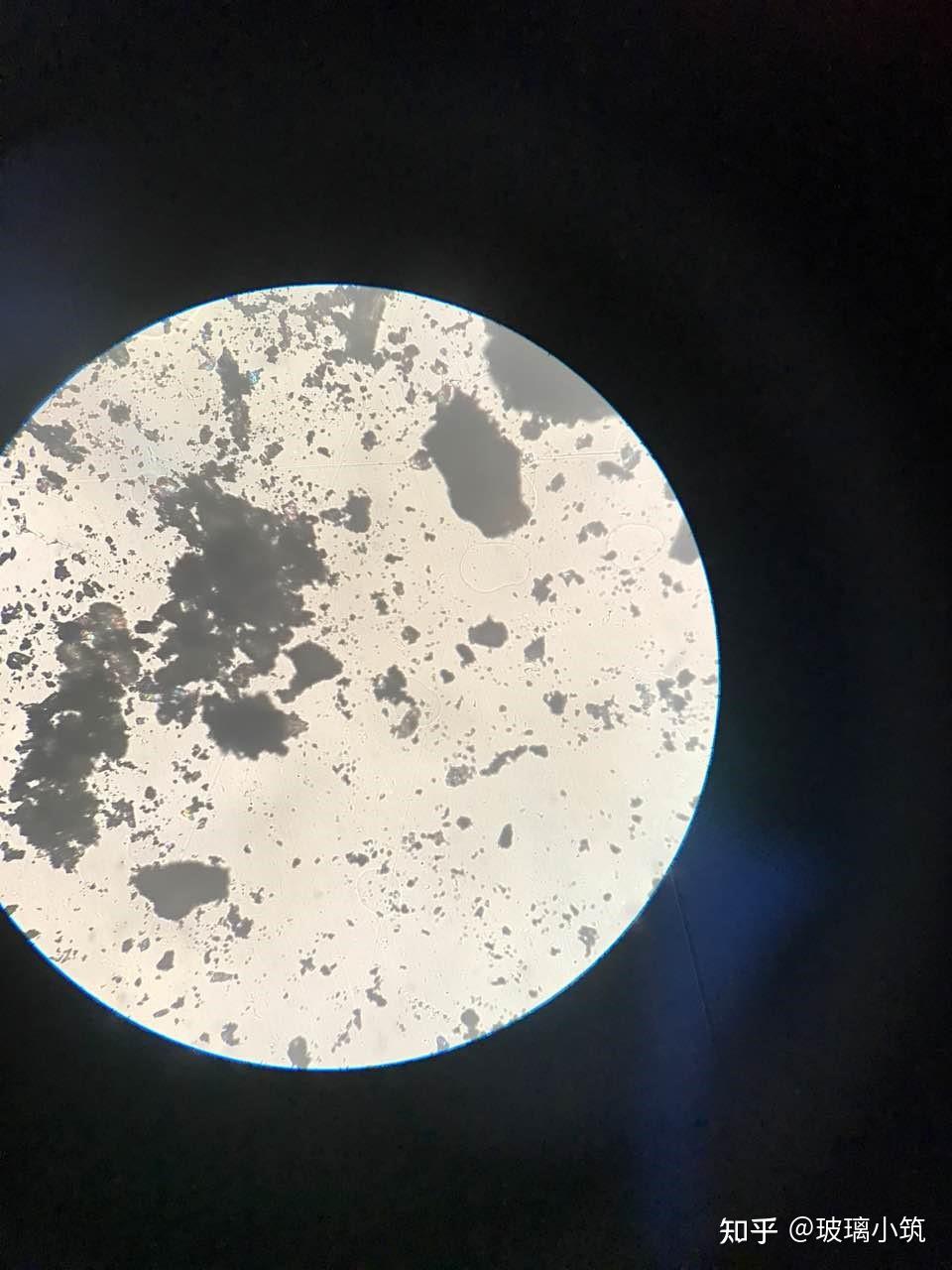 显微镜下玻璃原材料