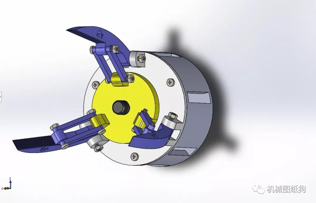 工程机械threejawgripper三爪夹持器模型