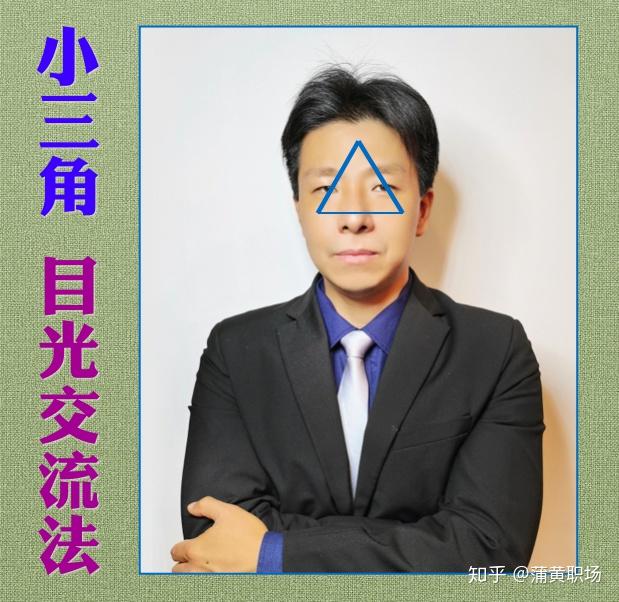 一,"大小三角"目光交流法