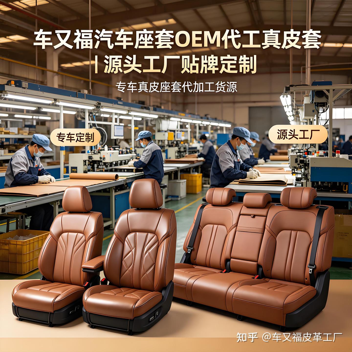 车又福汽车座套OEM代工真皮套|源头工厂贴牌定制 专车真皮座套代加工货源