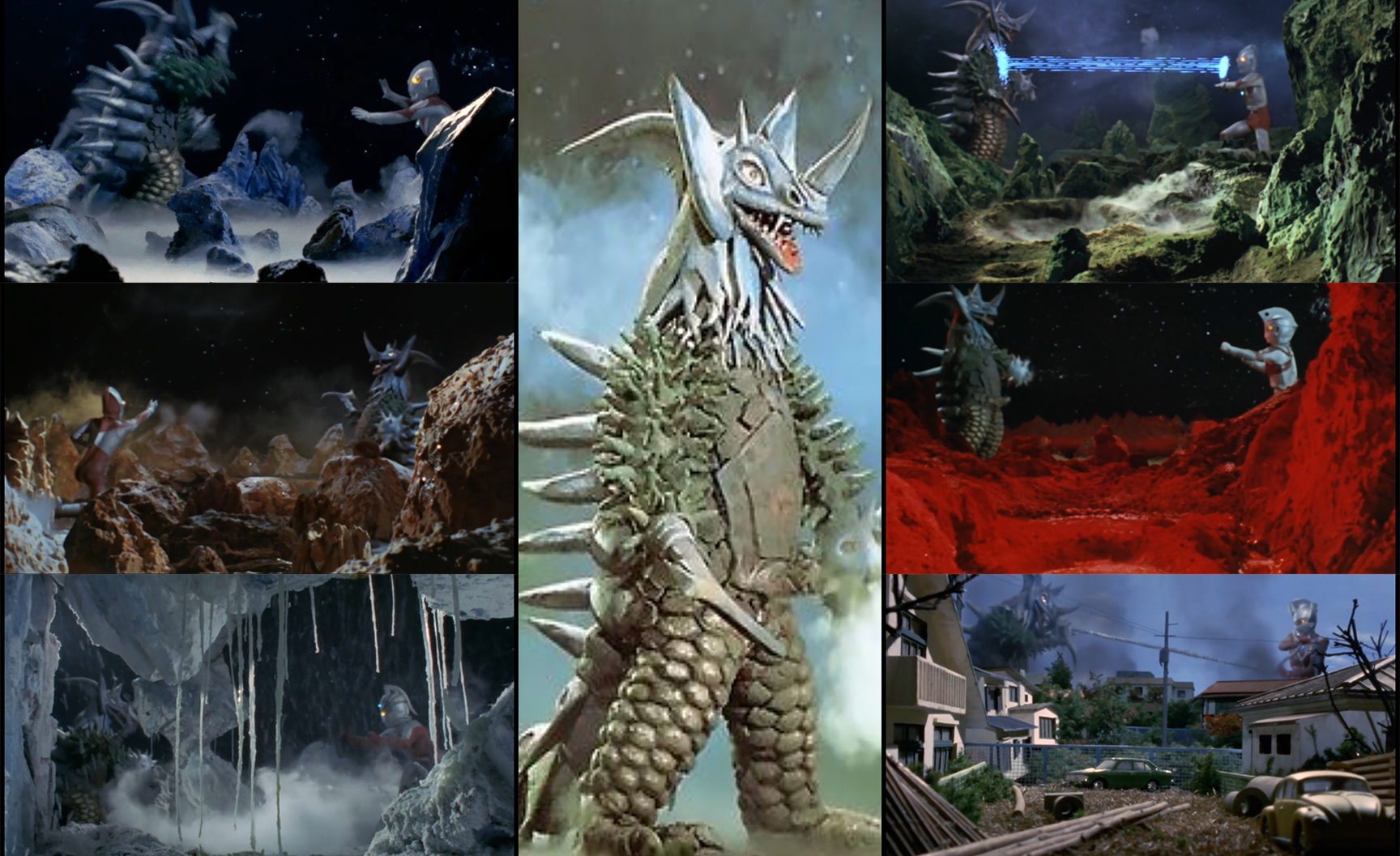 奥特八兄弟合体打怪兽