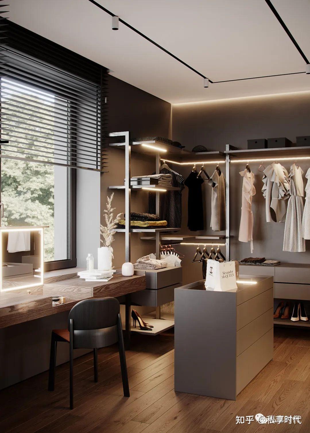 听说别墅豪宅里都有一个这样奢华的衣帽间