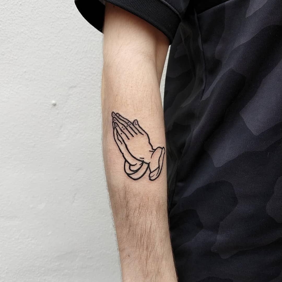 祈祷之手纹身含义寓意+21幅祈祷之手纹身手稿、效果图展示-成都纹彩刺青