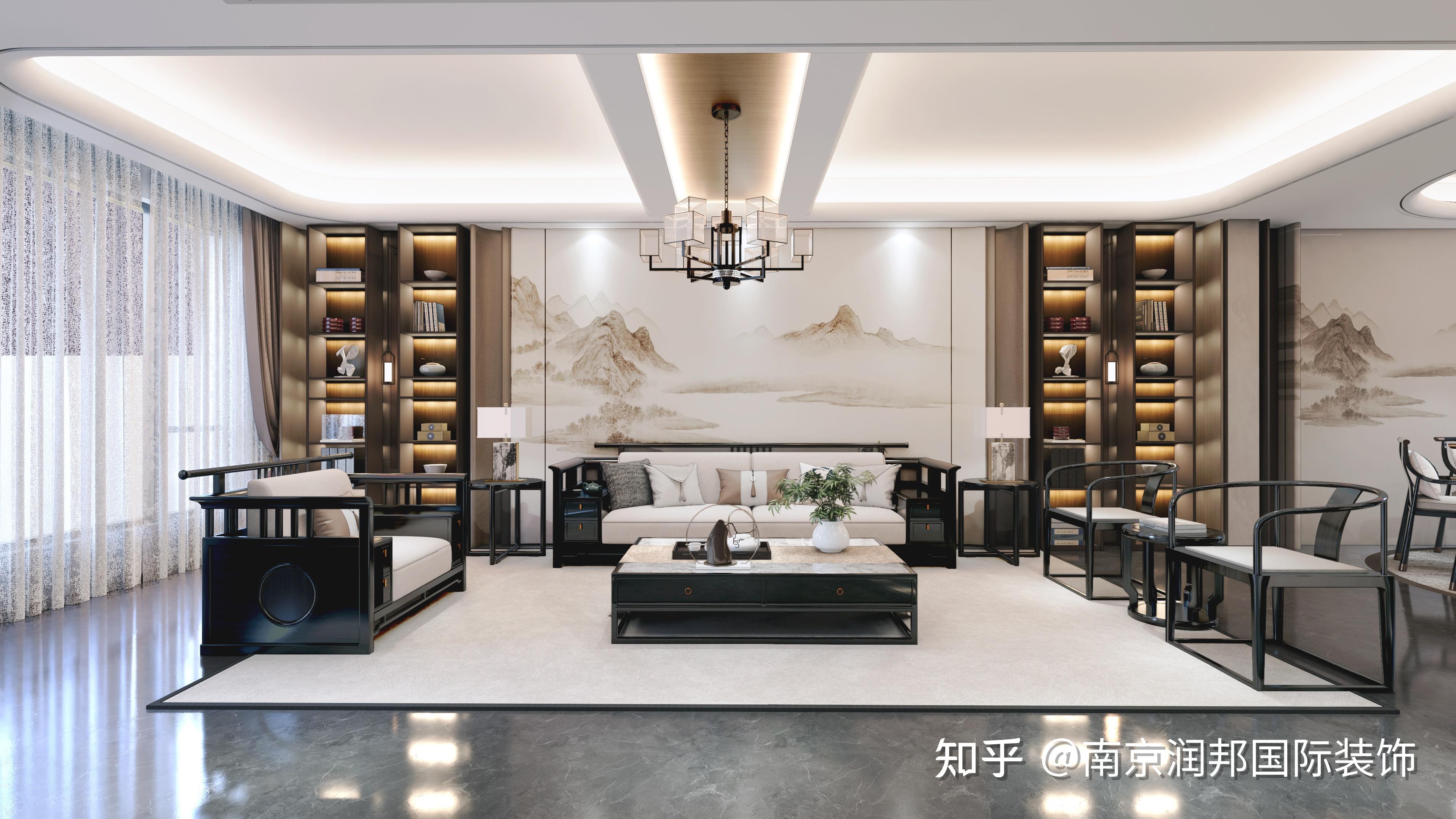 景枫加州城520平方米新中式风格独栋别墅设计 - 知乎
