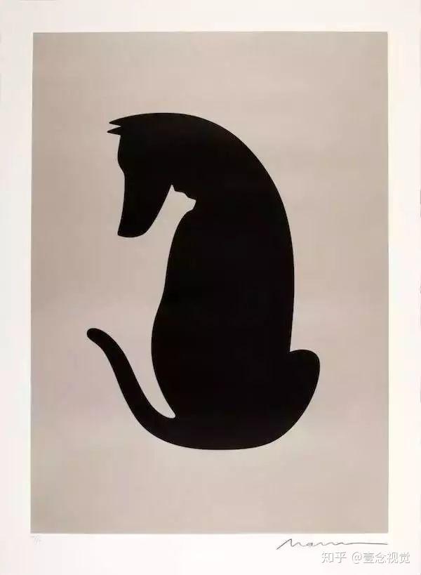 嵌入式正负形,是在图形中,有负形全部或绝大部分嵌入,形成的正负形