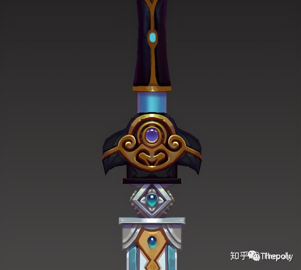 手绘模型教程分享流云剑