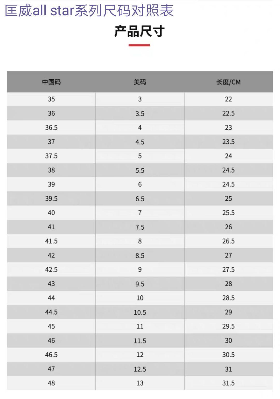 匡威尺码对照表 搜狗图片搜索