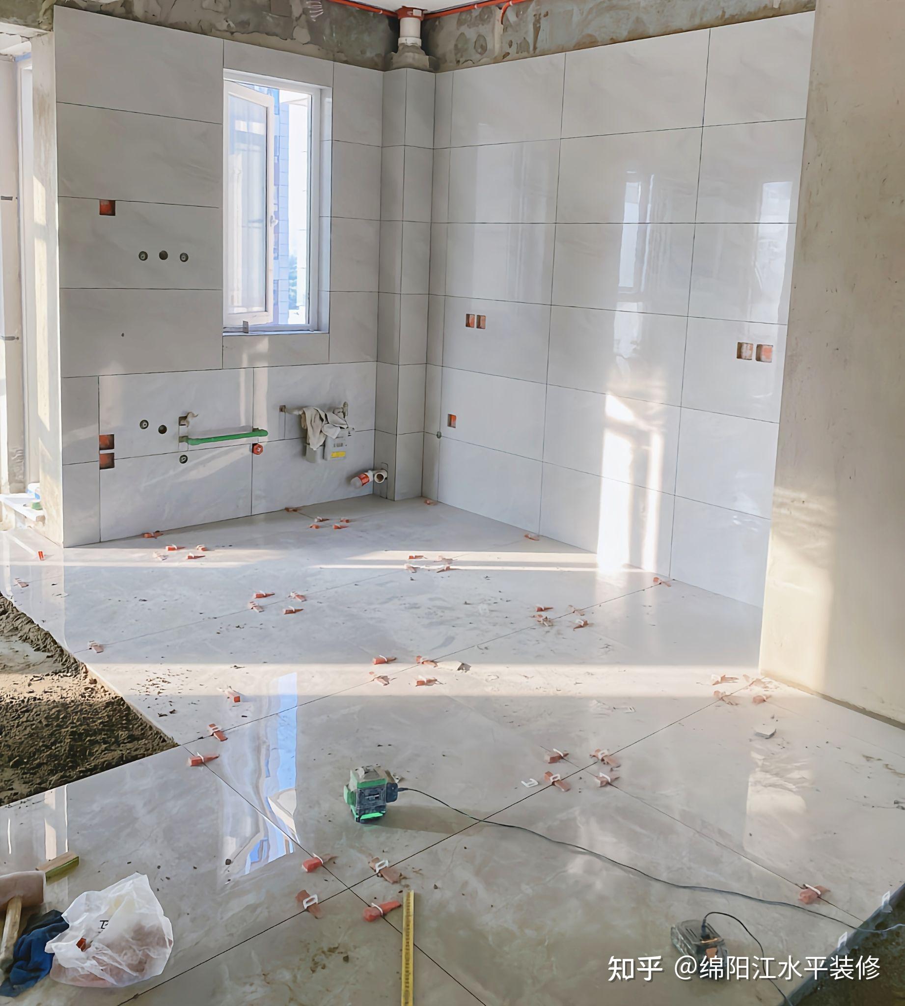 绵阳装修只用两片瓷砖的大砖上墙出来的效果绝绝子