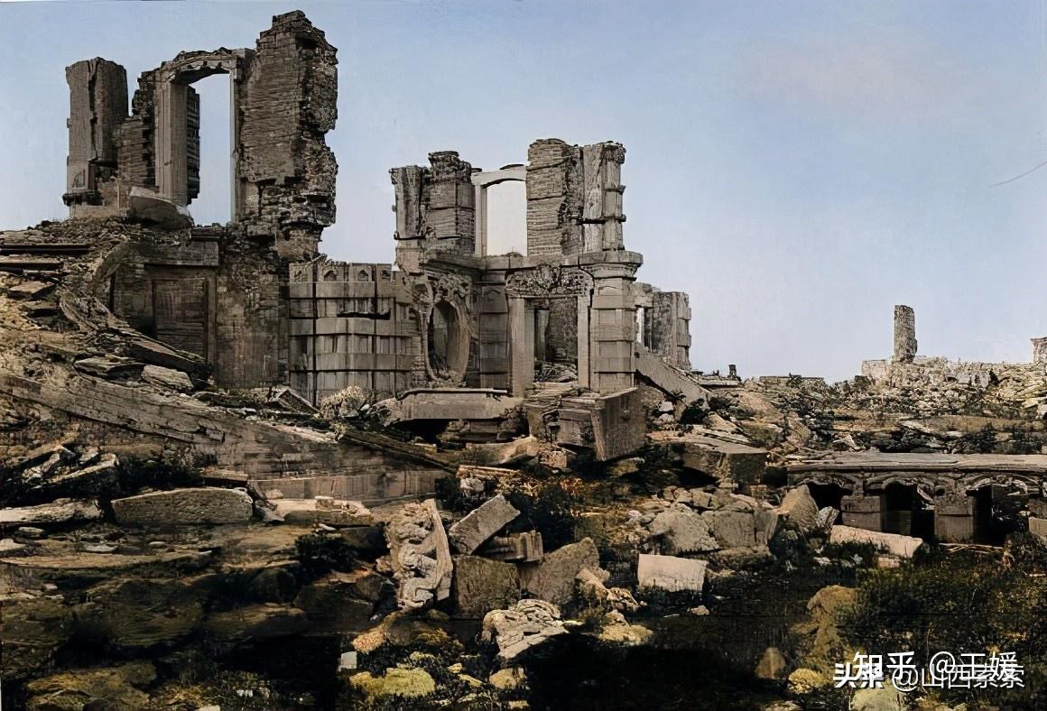 实拍1922年的圆明园彩色老照片太可惜了