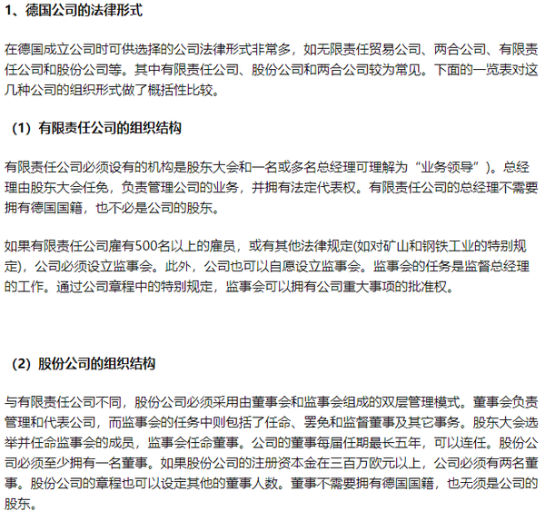 德国公司法简介 知乎