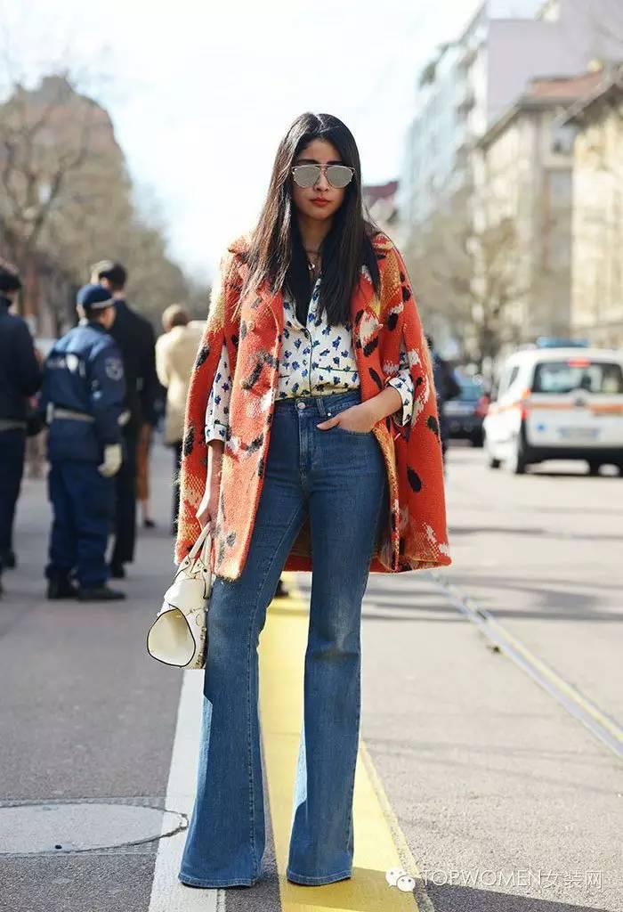 高腰牛仔裤帮你告别“圆柱民”