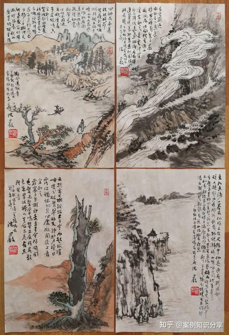 仿石涛金陵怀古十二帧- 知乎