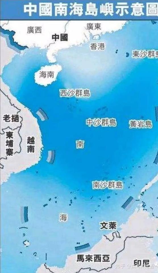 南海與渤海,黃海,東海,並稱中國四大海域.