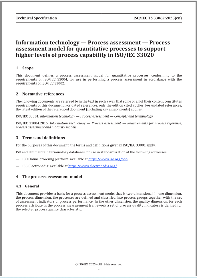 ISO/IEC TS 33062-2025【中文翻译+PDF原文】信息技术-过程评估-支持 ISO/IEC 33020 中更高过程能力水平的 ...