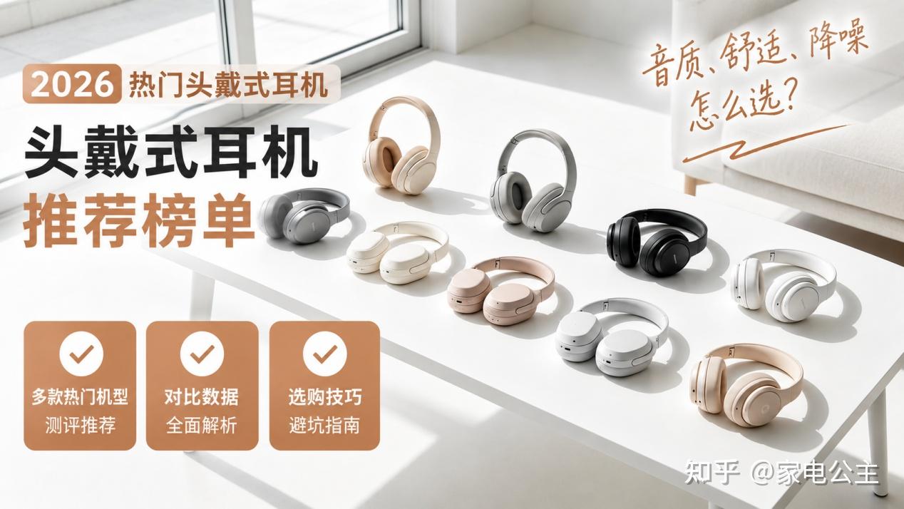 头戴式耳机推荐2026榜单:索尼、漫友、漫步者、JBL、苹果等多款热门头戴式耳机推荐,内附头戴式耳机对比数据+保姆级选购技巧,选对头戴式耳机不踩雷!