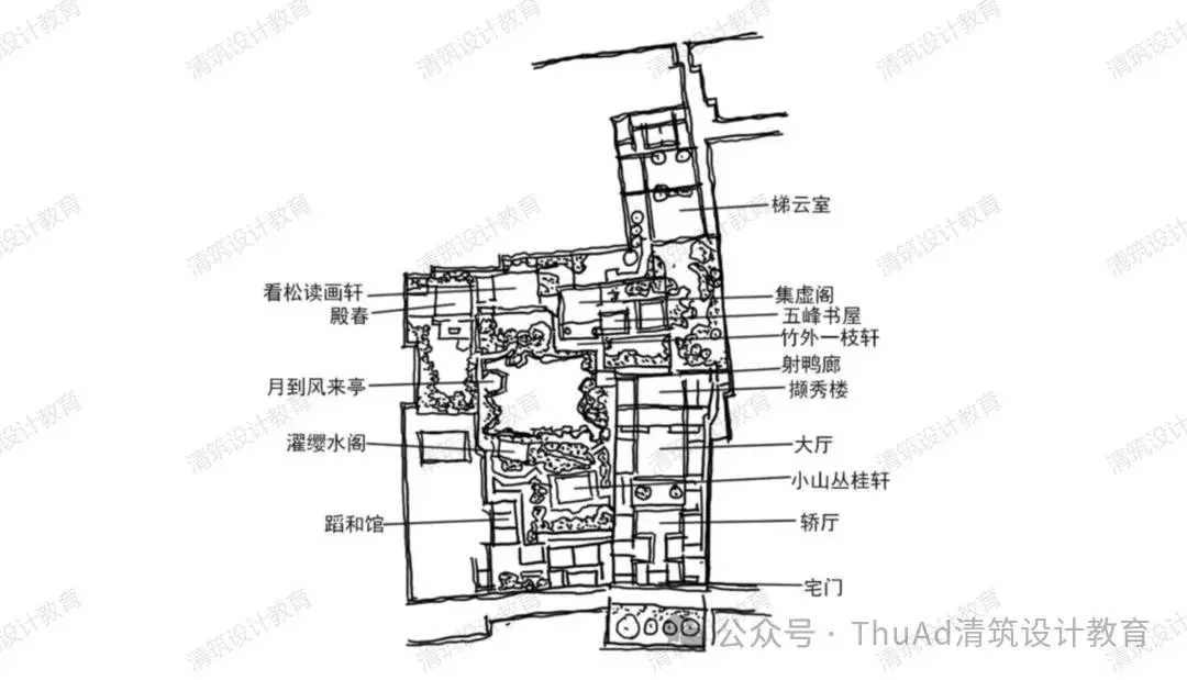 网师园高清平面图图片