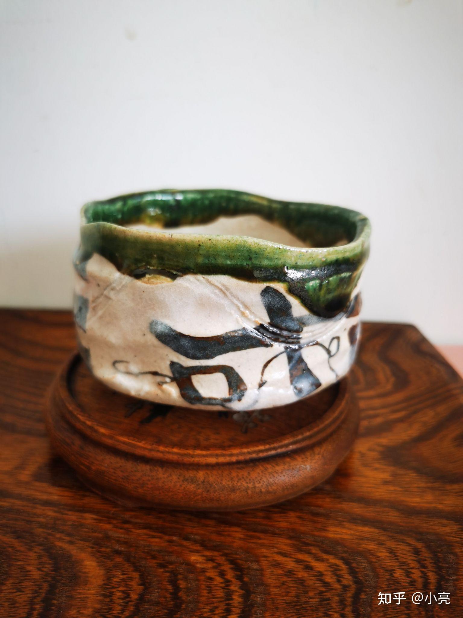 日本回流织部烧抹茶碗