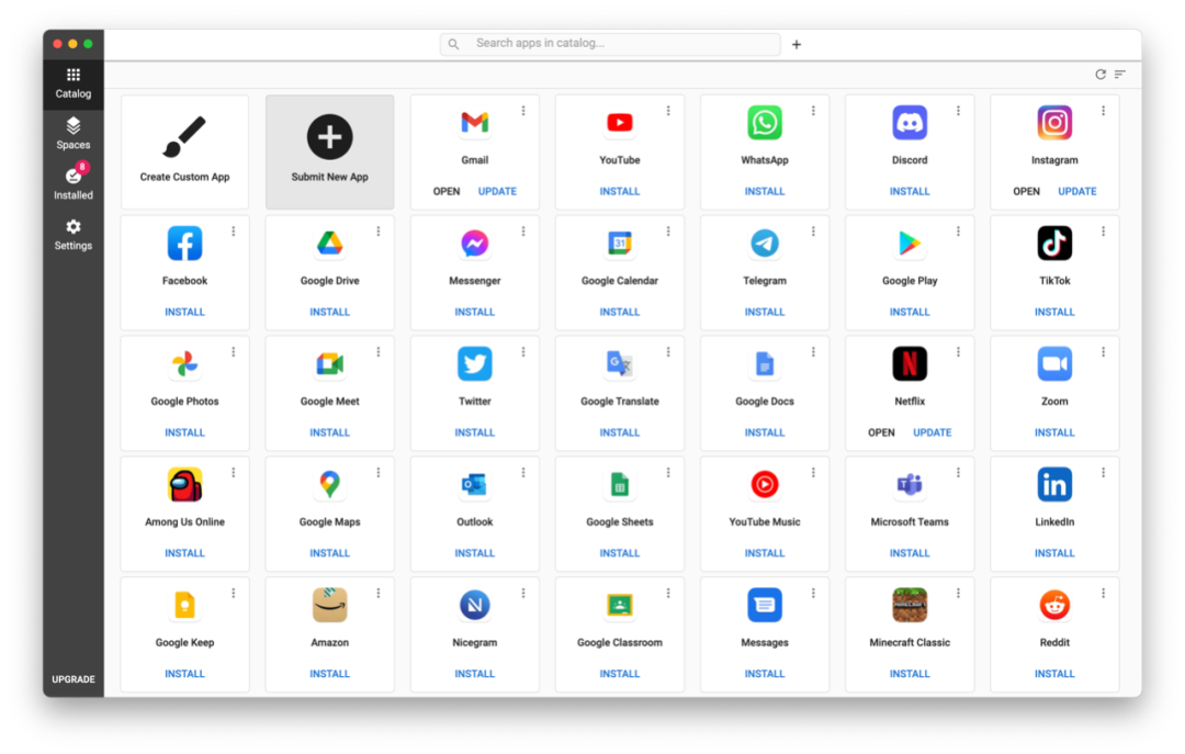 Webcatlog 内置的网页打包服务