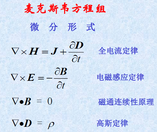 电磁场电磁波基础笔记之麦克斯韦方程组