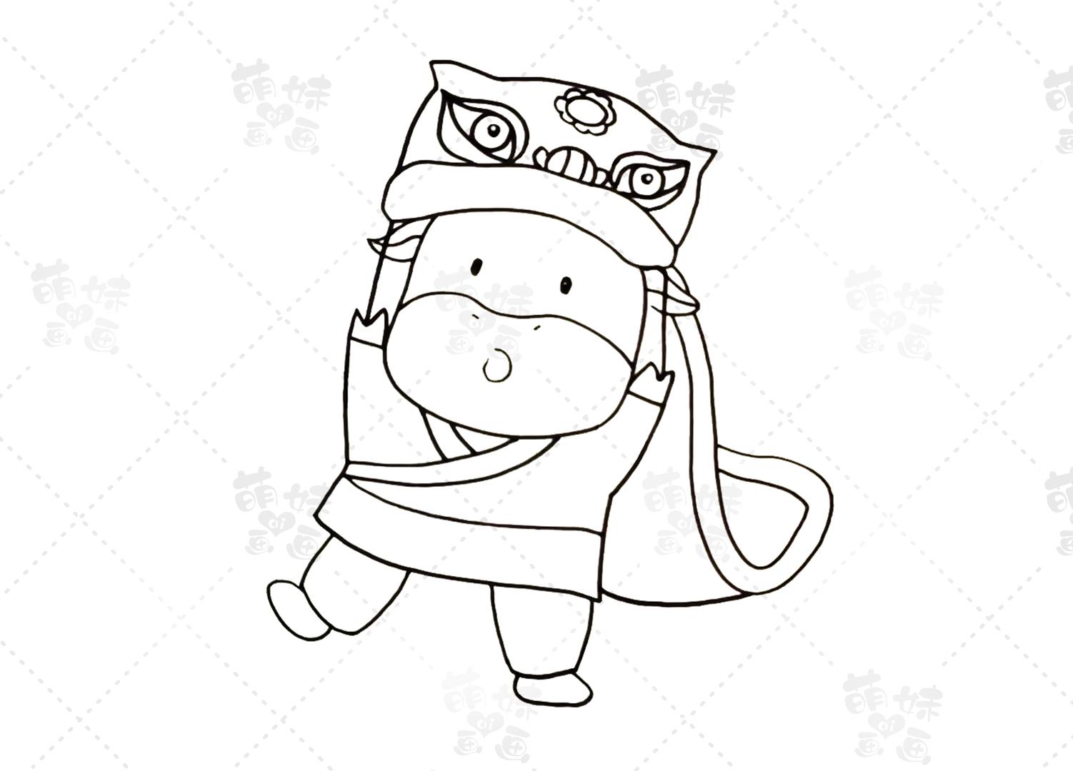 牛年大吉学画8只小牛简笔画简单又可爱可收藏备用