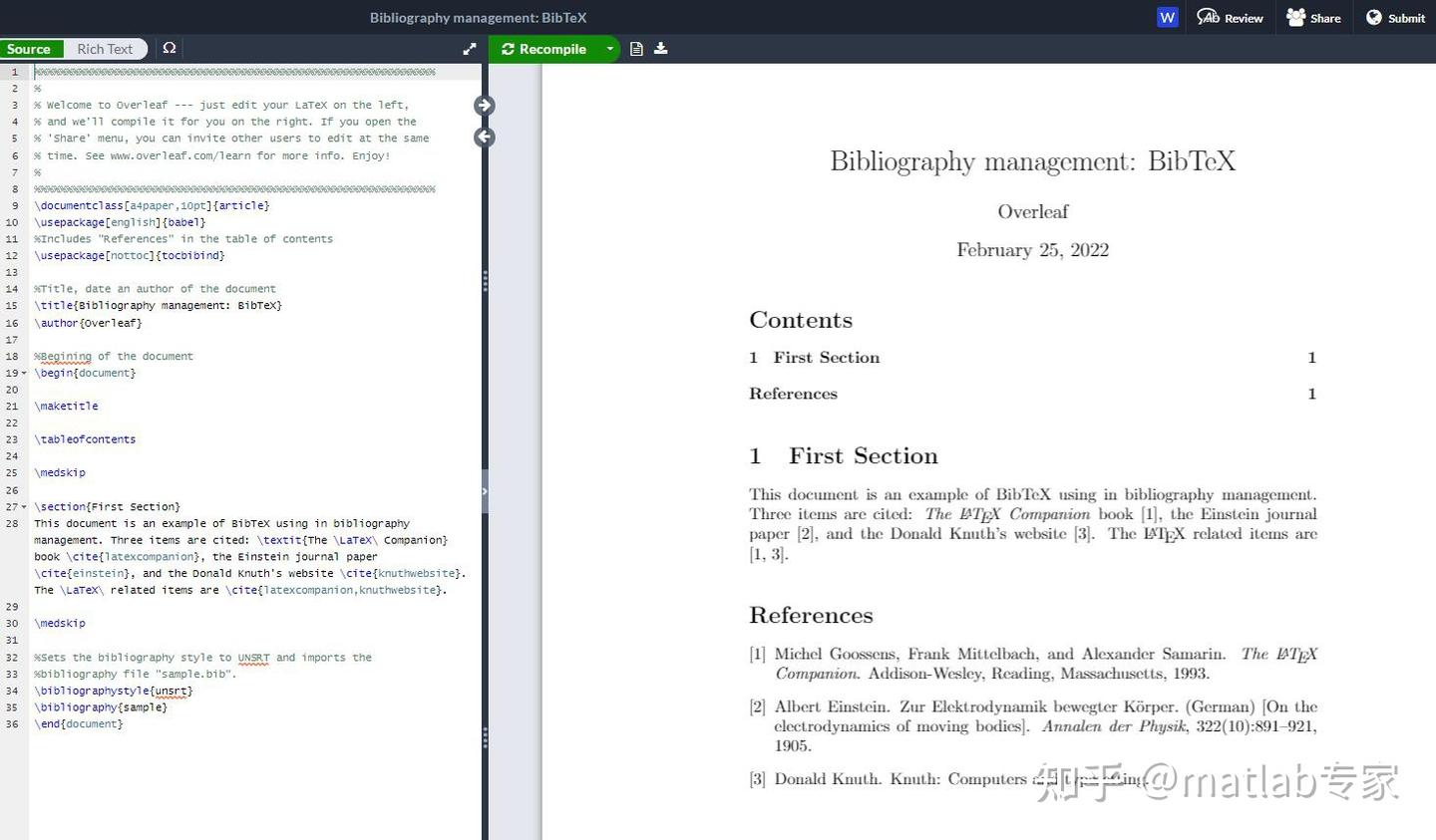 Bibtex bibliography例子 - 知乎