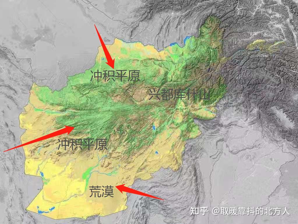 分割阿富汗的山脉图片