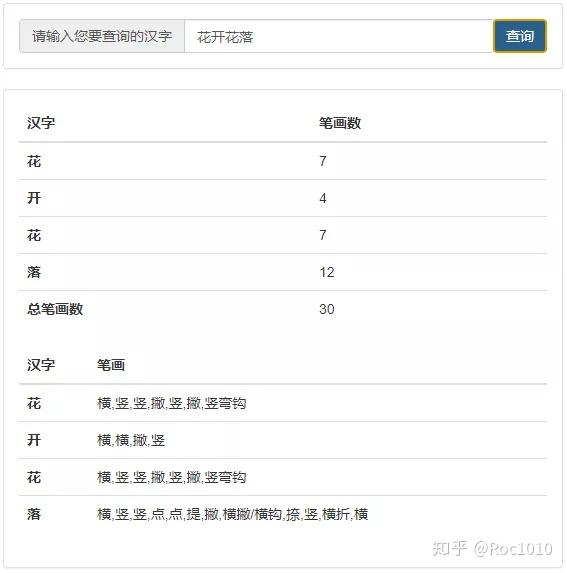 一个工具箱 之 汉字笔画查询 - 知乎