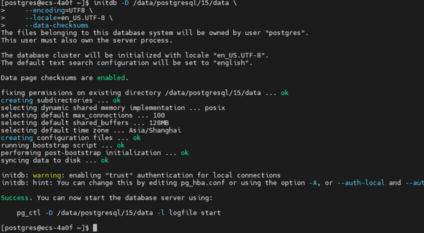 postgresql命令，POSTGRESQl命令行启动