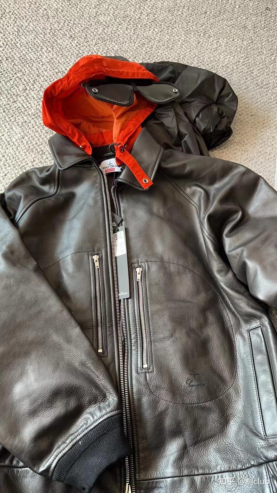 年度超重磅联名石头岛supreme小牛皮皮衣非常top的一件皮衣很有质感