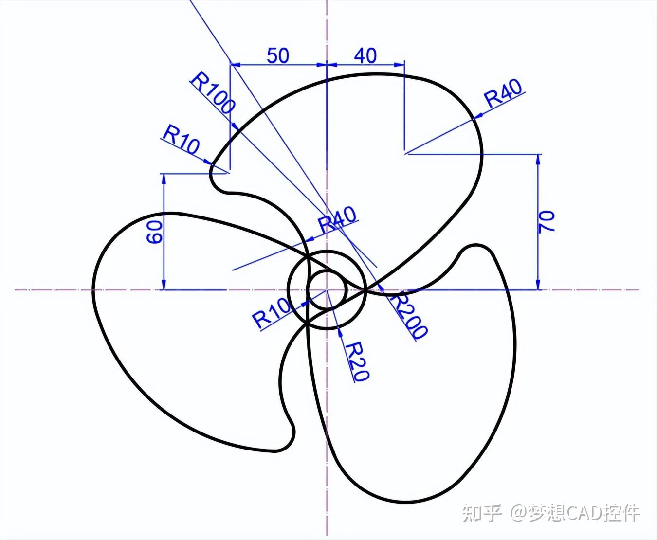 CAD扇叶绘制 - 知乎