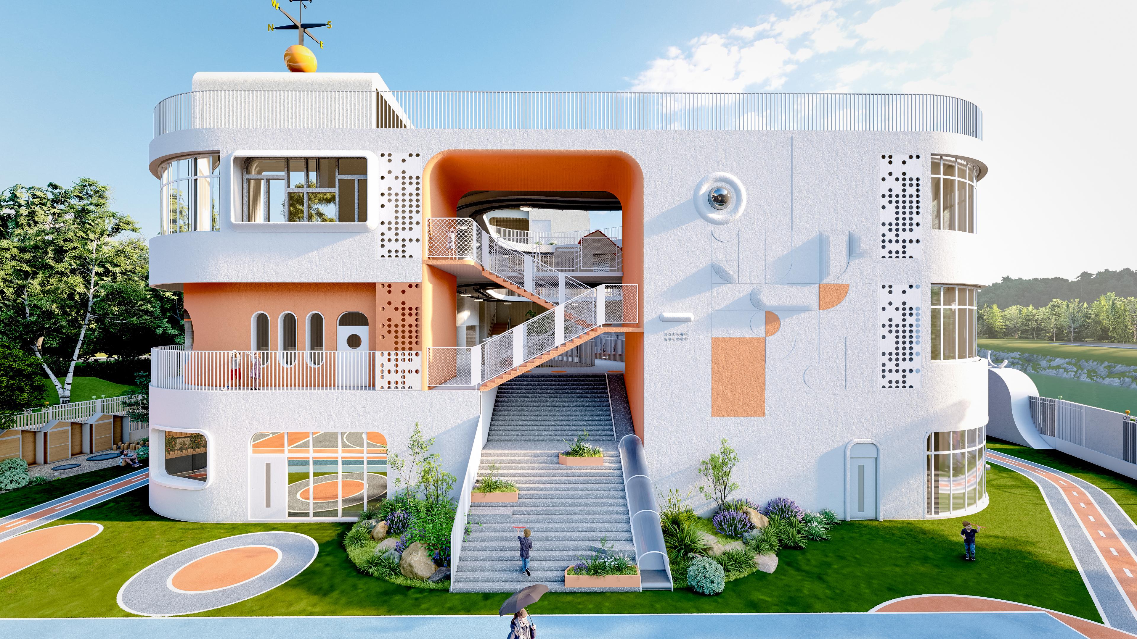 幼儿园建筑设计|幸福幼儿园