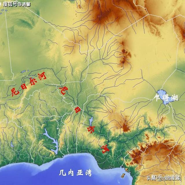 尼日尔河地形图图片